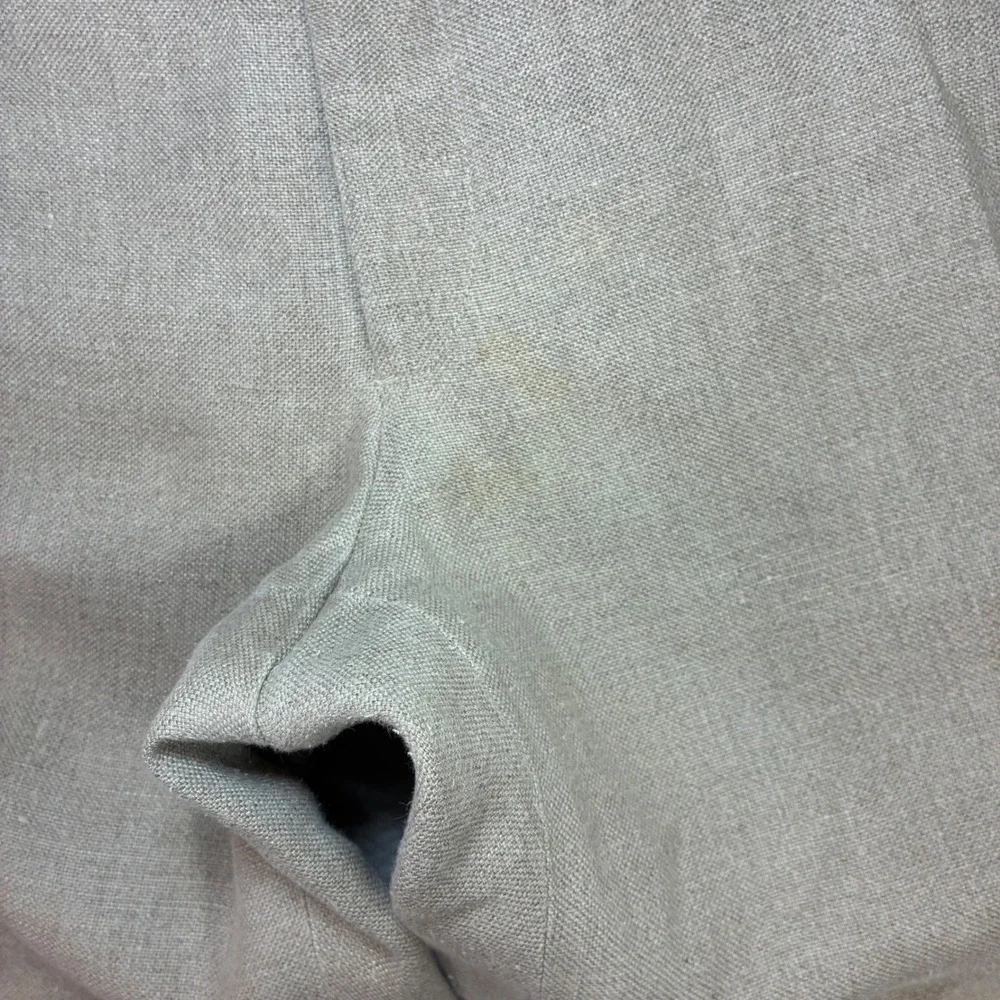 Vintage Polo Ralph Lauren Linen Pant Men 38x32 Beige Pleat Cuffed Dress Trouser